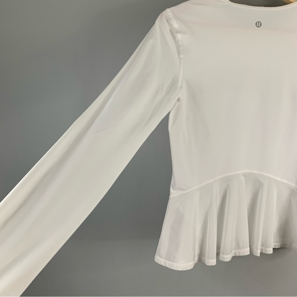Lululemon Look Ahead Run Long Sleeve White Lightweight Top Shirt UV Protection 4 - Picture 5 of 10